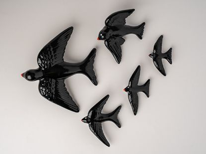 Imagem de Conjunto de 5 Andorinhas Pretas